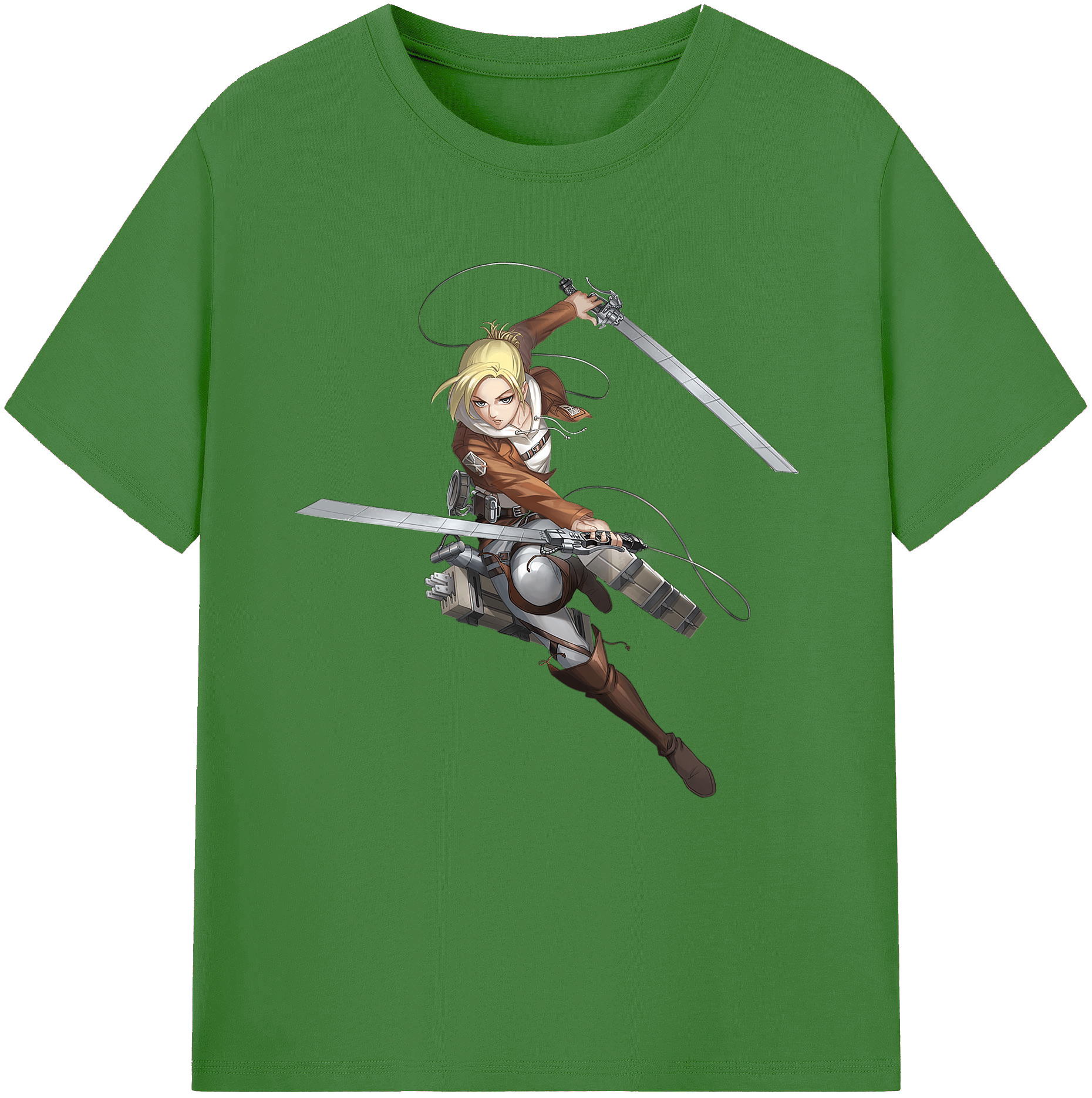 （画像用） 進撃の巨人 アニ・レオンハート Attack on Titan Annie Leonhart レディースカジュアルプリントTシャツ（綿100％）